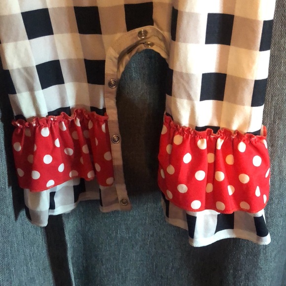 Baby One piece Christmas plaid Santa clause - Picture 4 of 5